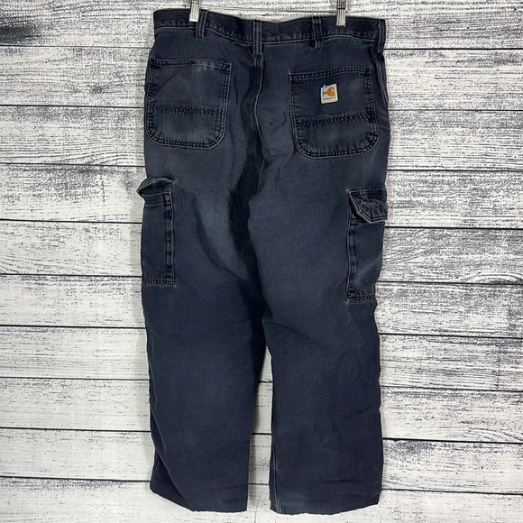 CARHARTT FR Fire Resistant 36 x 32 WASHED DUCK WORK CARGO PANTS - Picture 4 of 6